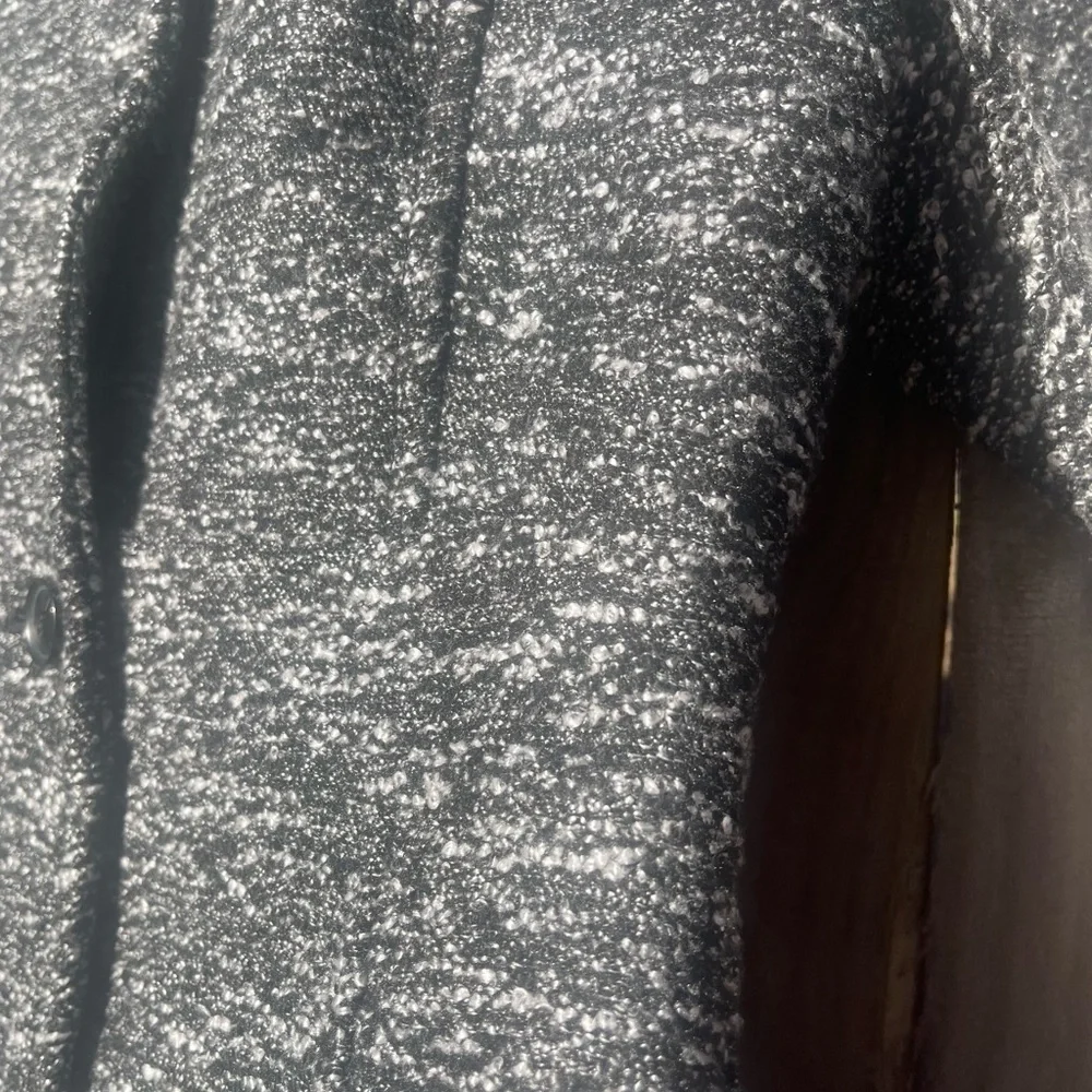 J. Crew Black and Gray Car Coat / Winter Size 4